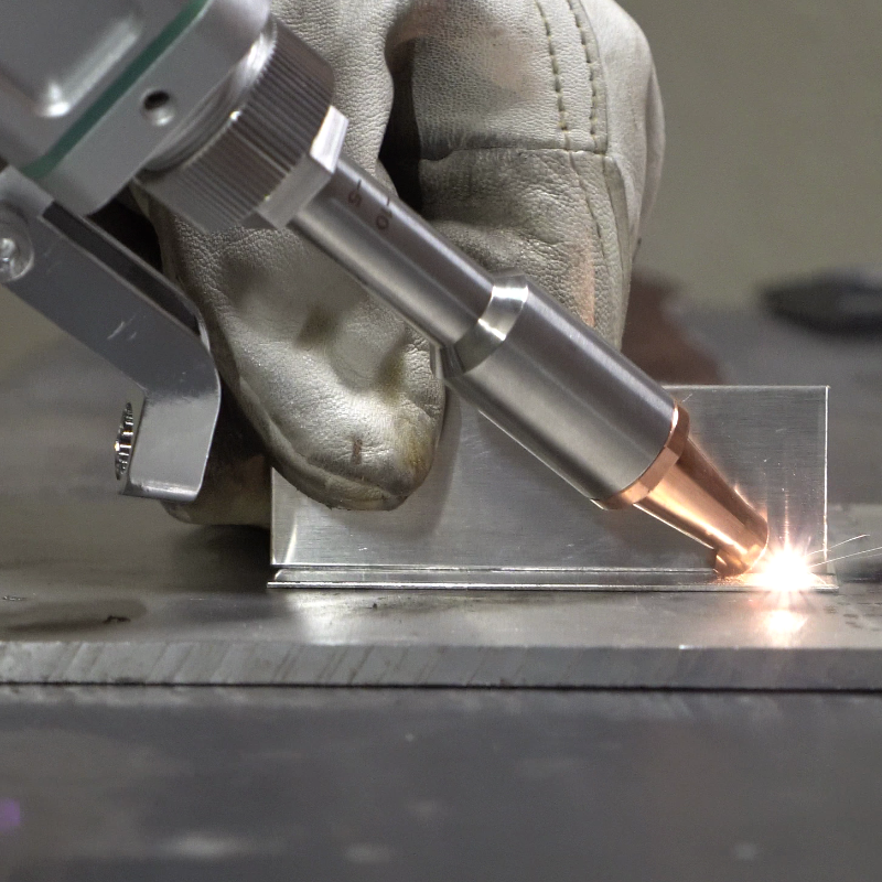 laser welder in action